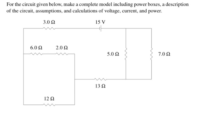 Solved For the circuit given below, make a complete model | Chegg.com