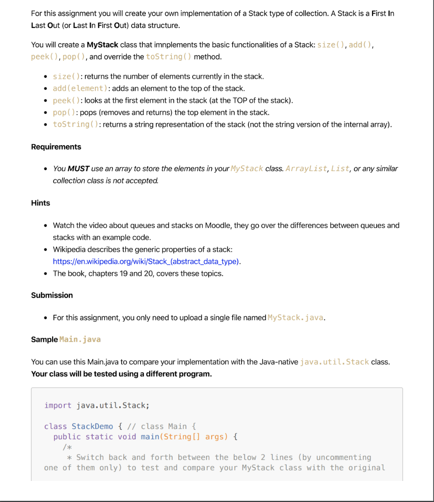 Solved For this assignment you will create your own | Chegg.com