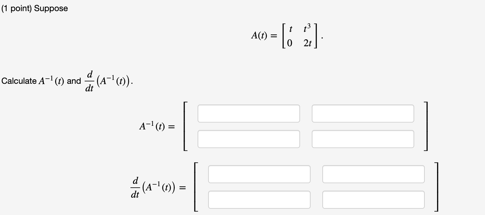 Solved (1 point) In this problem you will solve the | Chegg.com