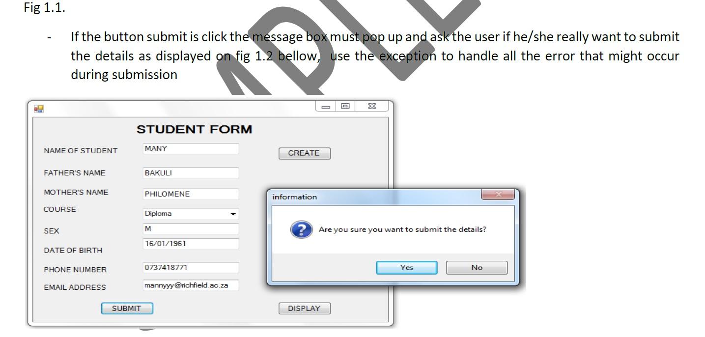Solved 1. Write a VB application that allows the user to | Chegg.com