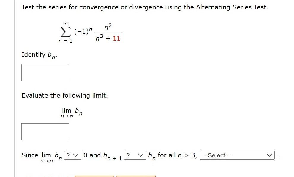 Solved Test the series for convergence or divergence using | Chegg.com