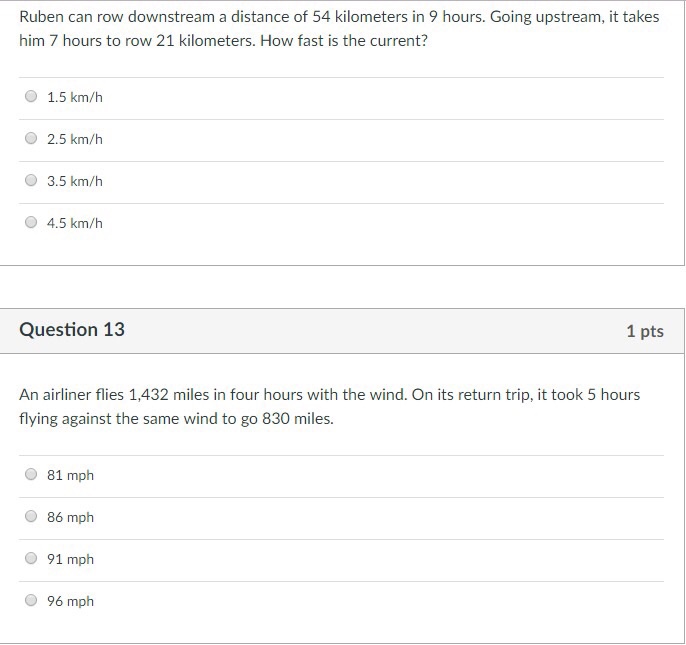 Solved Ruben can row downstream a distance of 54 kilometers Chegg