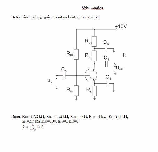 Solved Calculate voltage gain, input resistance and output | Chegg.com