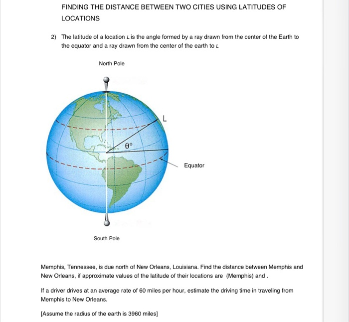 Solved FINDING THE DISTANCE BETWEEN TWO CITIES USING | Chegg.com