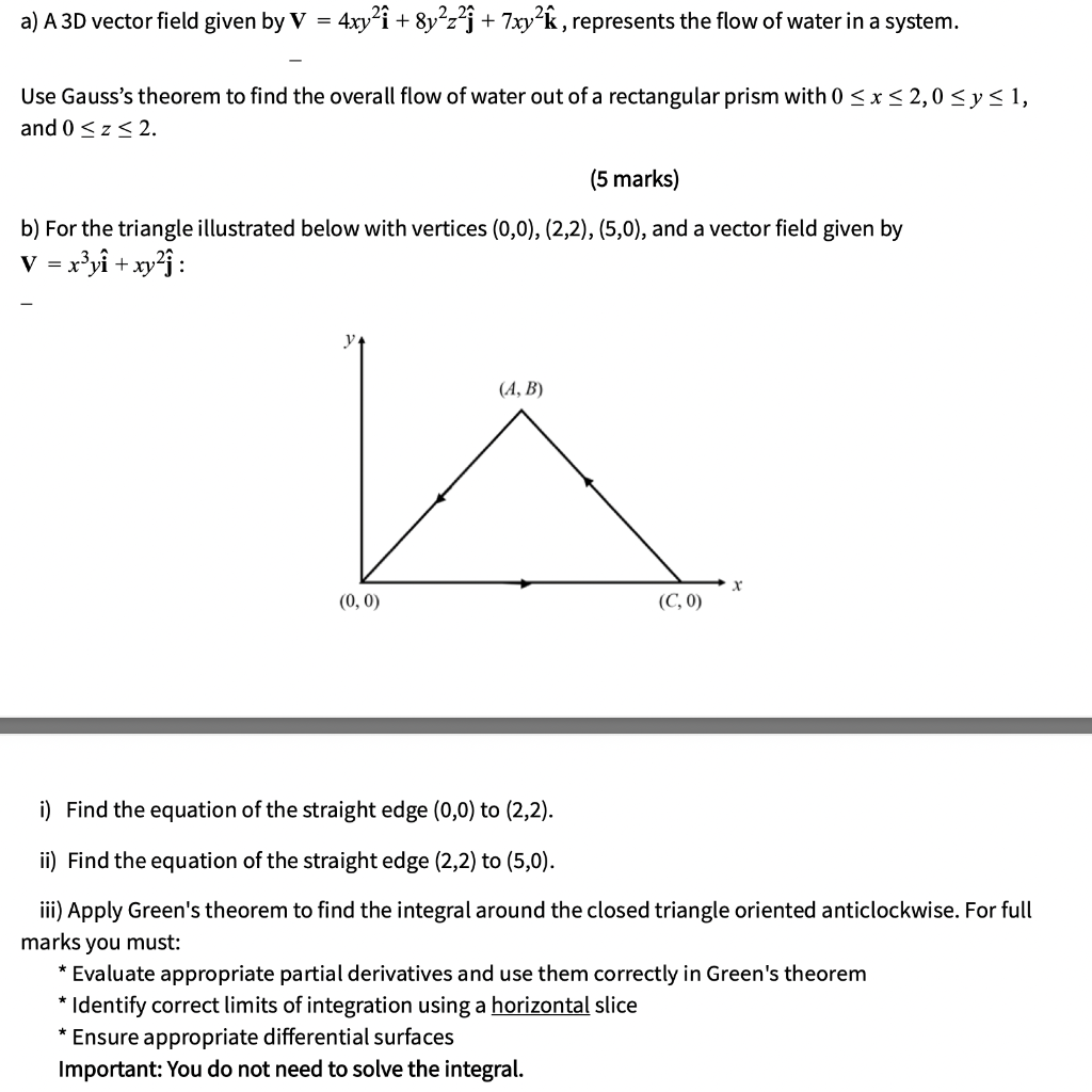 Solved A A 3d Vector Field Given By V 4xy I 8y Z J Chegg Com