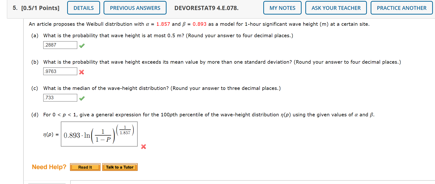 Solved 5. [0.5/1 Points] DETAILS PREVIOUS ANSWERS | Chegg.com