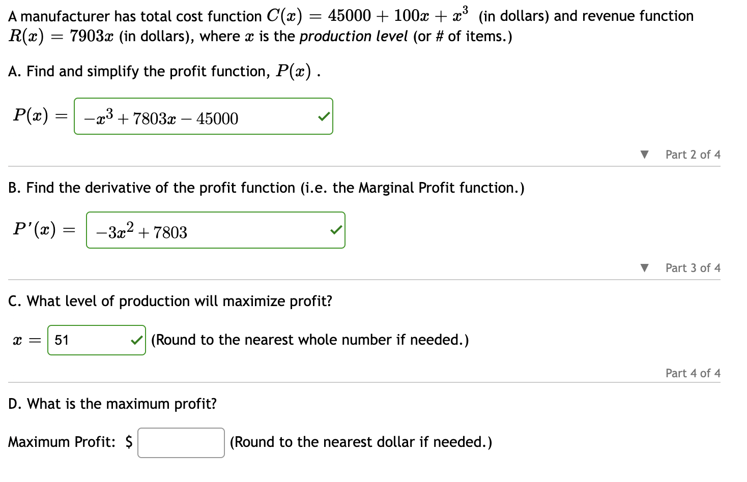 solved-a-manufacturer-has-total-cost-function-chegg