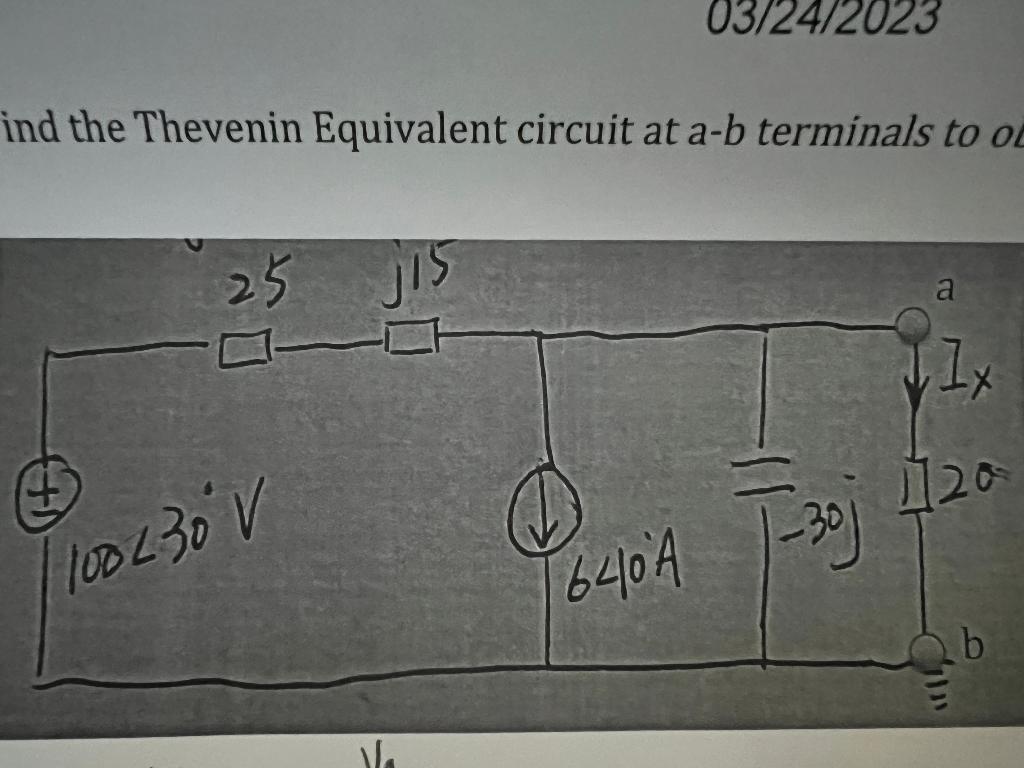 Solved Find The Thevenin Equivalent Circuit At A-b Terminals | Chegg.com