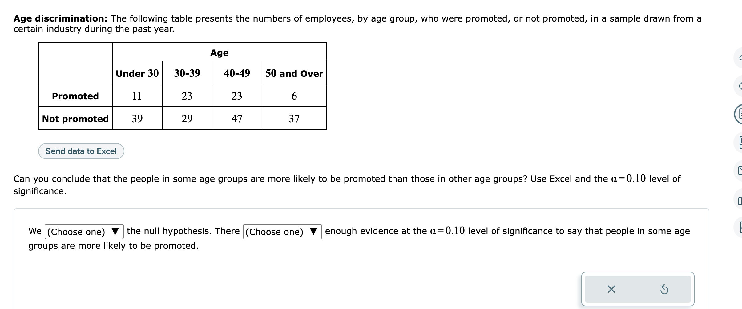 Solved Age Discrimination: The Following Table Presents The 