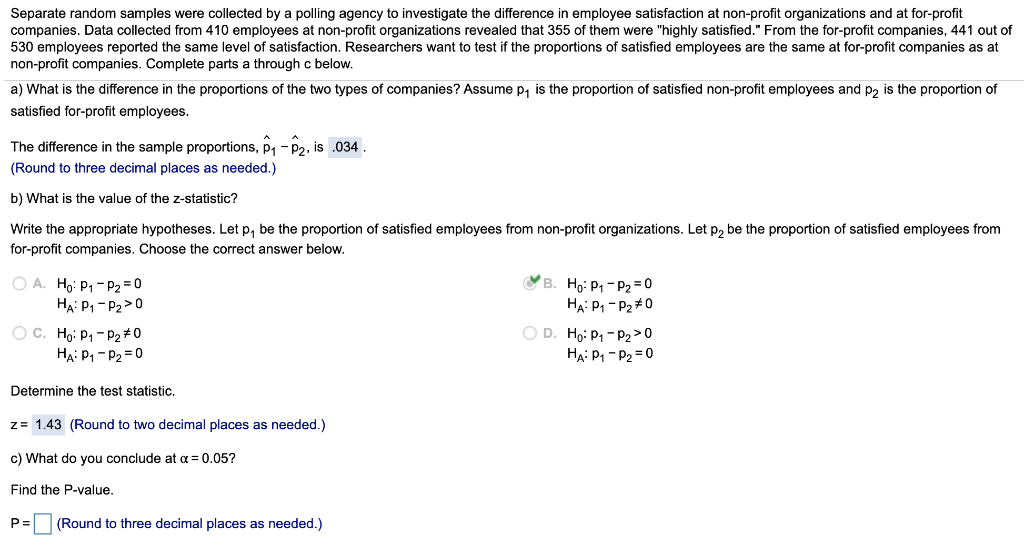 Solved Separate random samples were collected by a polling