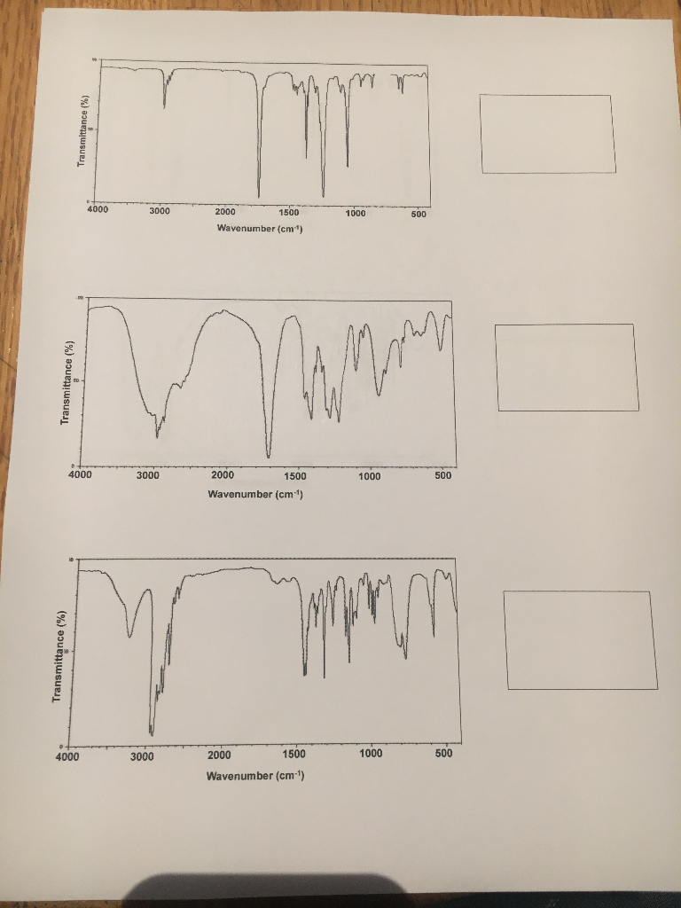 Solved 3) Analyze the following IR spectra and match each | Chegg.com