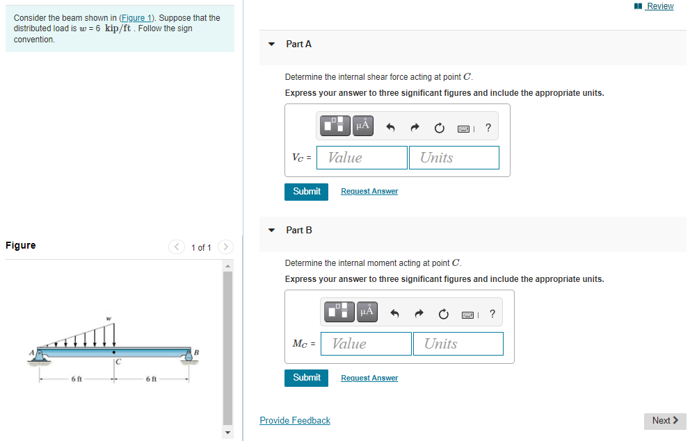 Solved u Review Consider the beam shown in (Figure 1). | Chegg.com