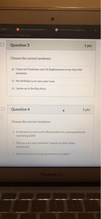 Solved D Question 1 1 pts Choose the correct sentence. O If | Chegg.com