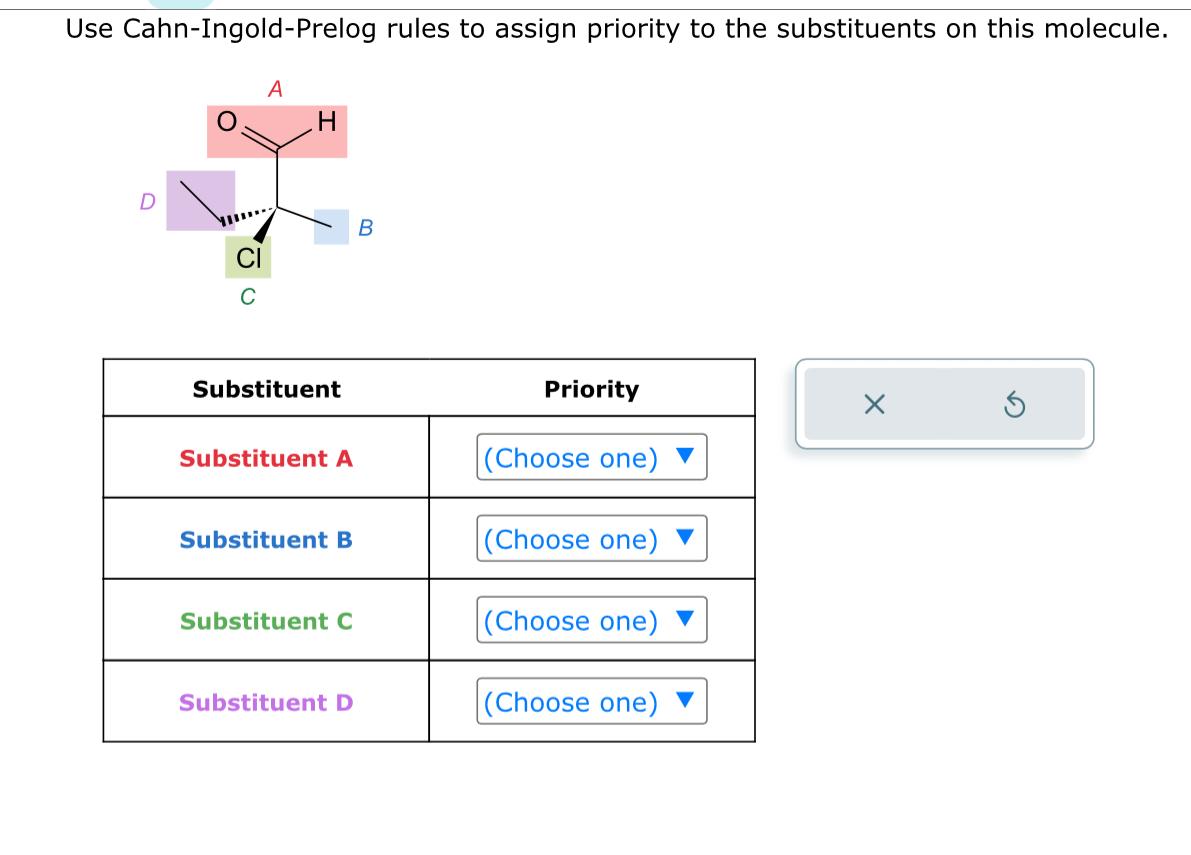 Solved Use Cahn-Ingold-Prelog rules to assign priority to | Chegg.com