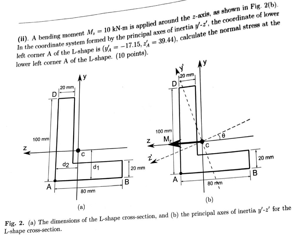 Solved Question 2 20 Points The Dimensions Of A L Shape 3188