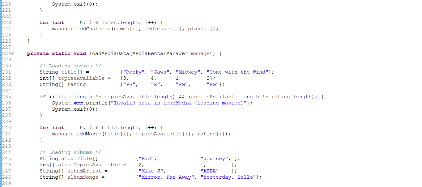 Solved Java (Eclipse) This assignment allows people to rent | Chegg.com