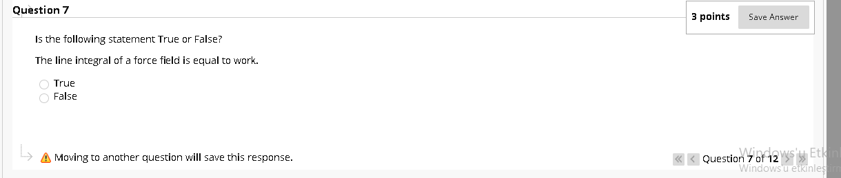 Solved Question 7 3 points Save Answer Is the following | Chegg.com
