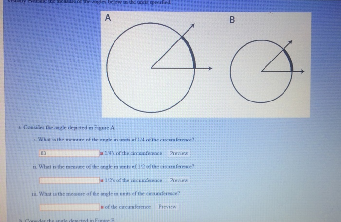 Solved Visually estimate the measure of the angles below in | Chegg.com