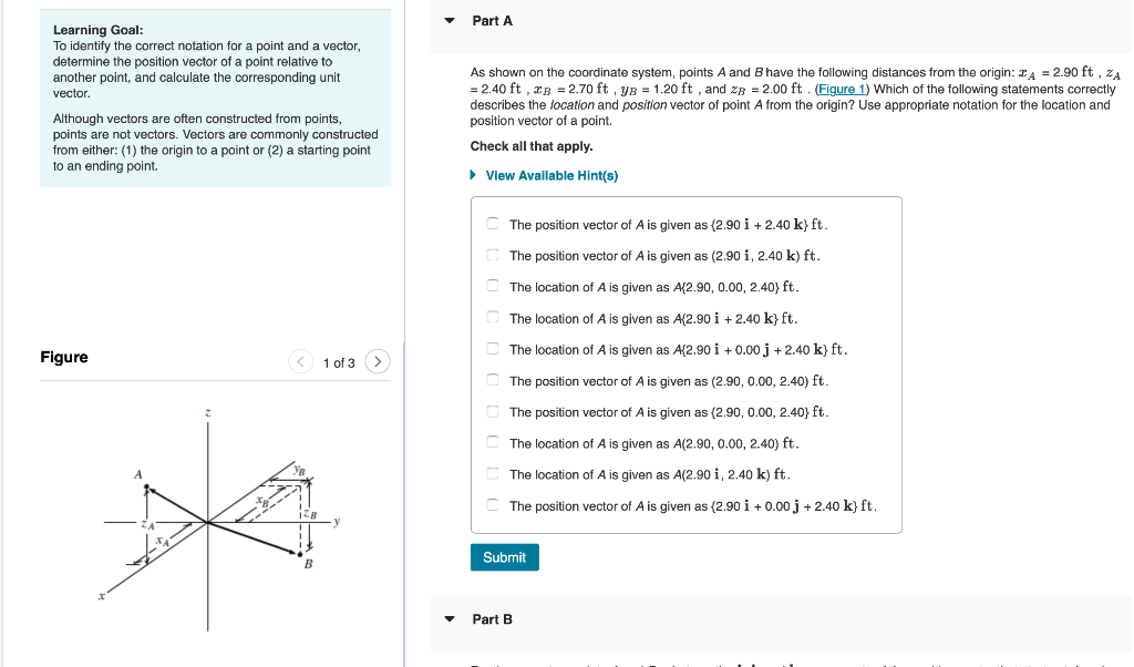 Solved also b, For the same two points A and B, what are | Chegg.com