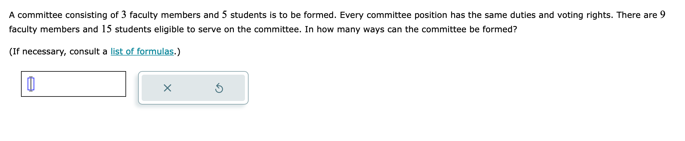 Solved A committee consisting of 3 faculty members and 5 | Chegg.com