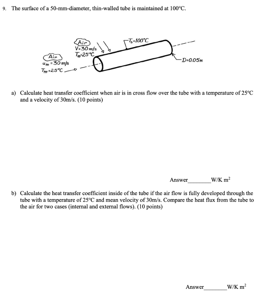 Solved 9 The Surface Of A 50 Mm Diameter Thin Walled Tube Chegg Solved 9 The Surface Of A 50 Mm Diameter Thin Walled Tube Chegg