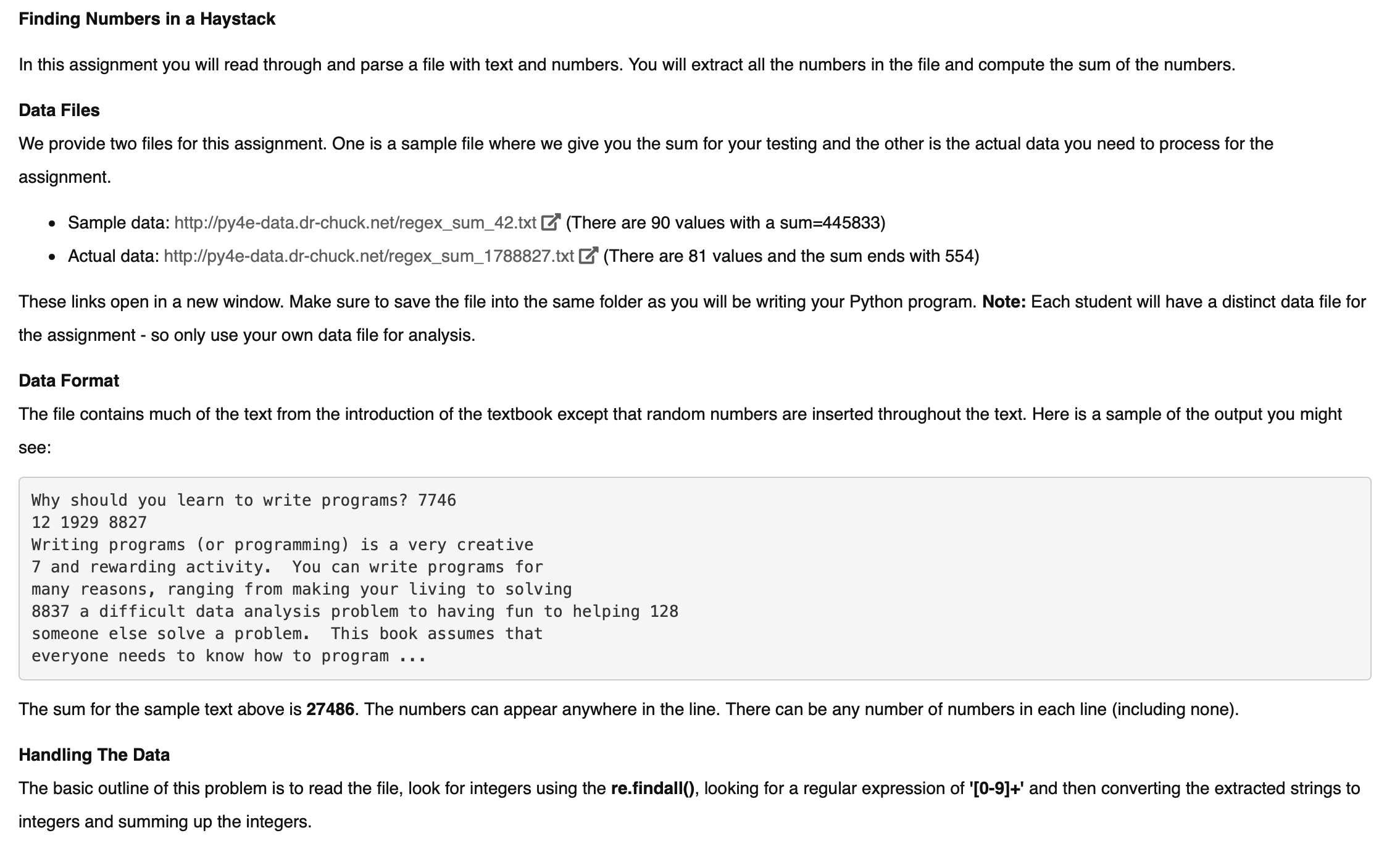 Finding Numbers In A Haystack