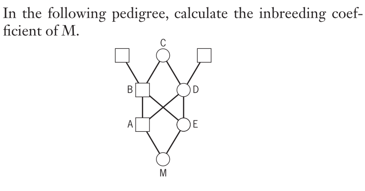 Solved In the following pedigree, calculate the inbreeding | Chegg.com