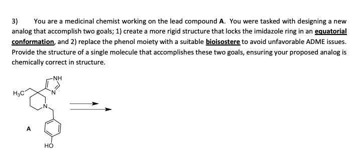 3) You Are A Medicinal Chemist Working On The Lead | Chegg.com