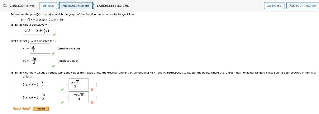 Solved Can someone help me solve the last part? The way I | Chegg.com