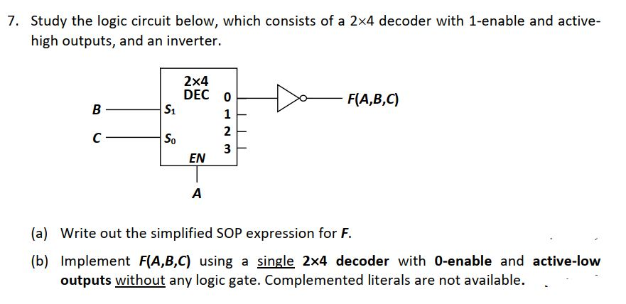 Solved Need explanation about decoder answer. I have the | Chegg.com