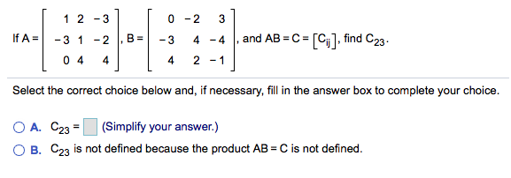 Solved 12 31 0 2 3 If A 3 1 2 B 3 4 4 And Chegg Com