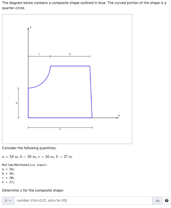 Solved The diagram below contains a composite shape outlined | Chegg.com