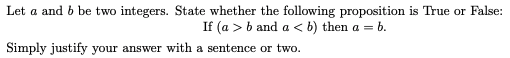 Solved Let a and b be