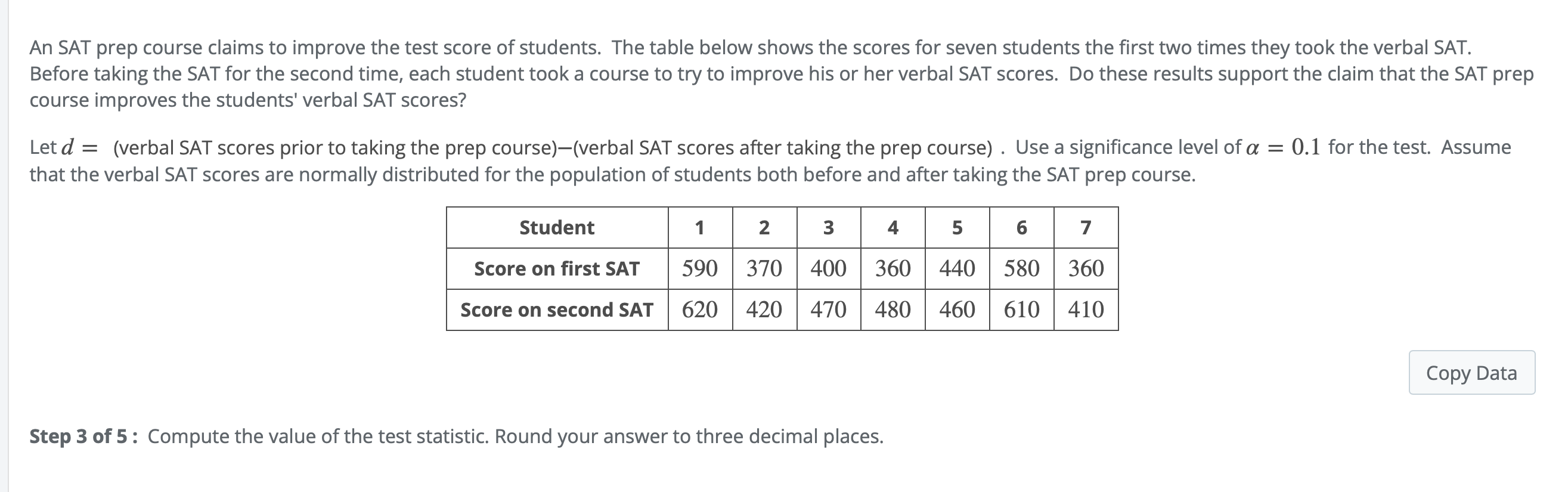 Solved An SAT prep course claims to improve the test score | Chegg.com