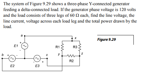 Solved The system of Figure 9.27 shows a three-phase | Chegg.com