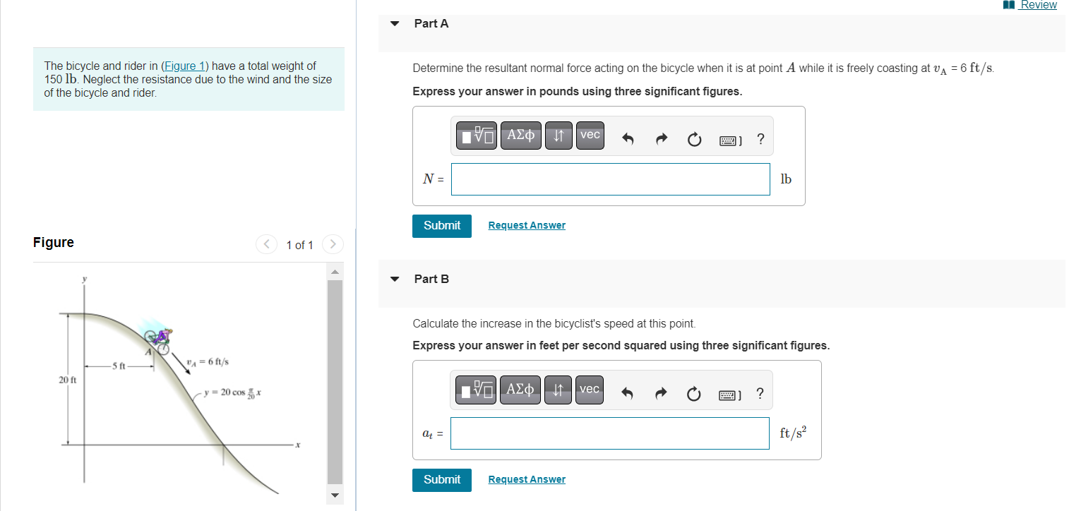 Solved The bicycle and rider in (Figure 1) have a total