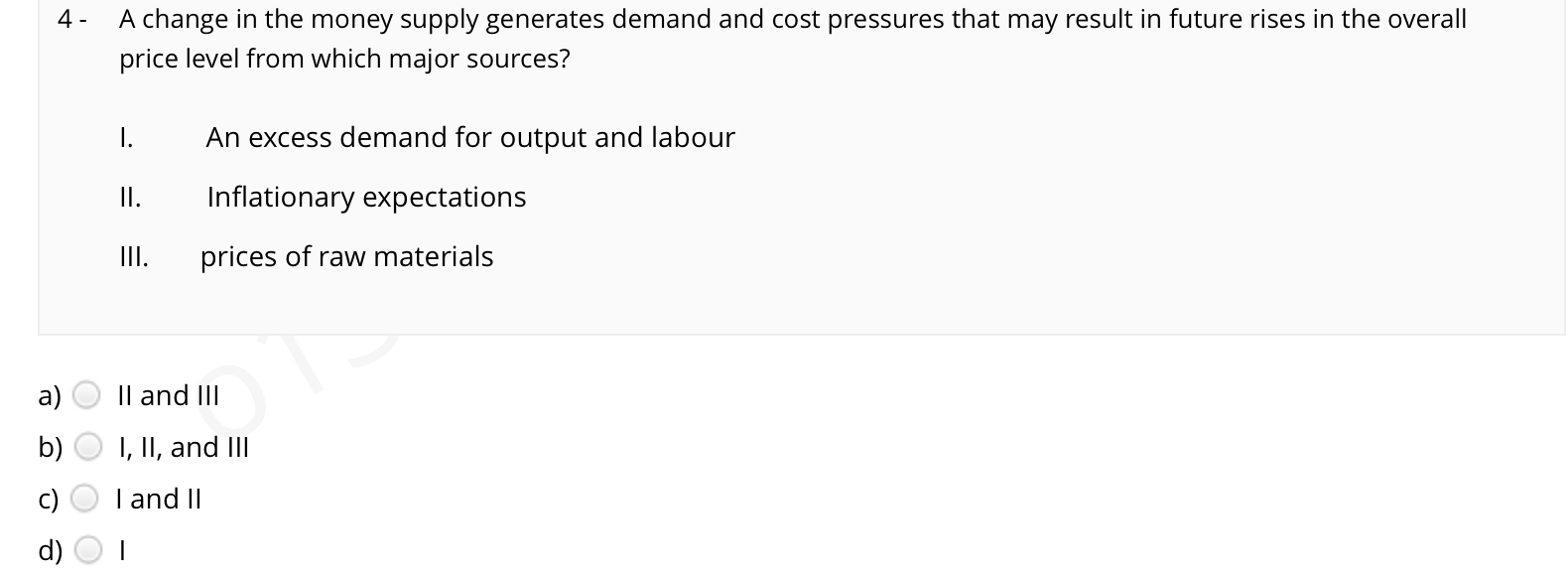 Solved 4- A change in the money supply generates demand and | Chegg.com