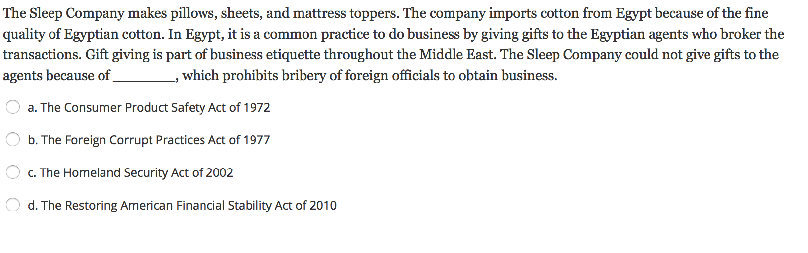 Solved The Sleep Company makes pillows, sheets, and mattress