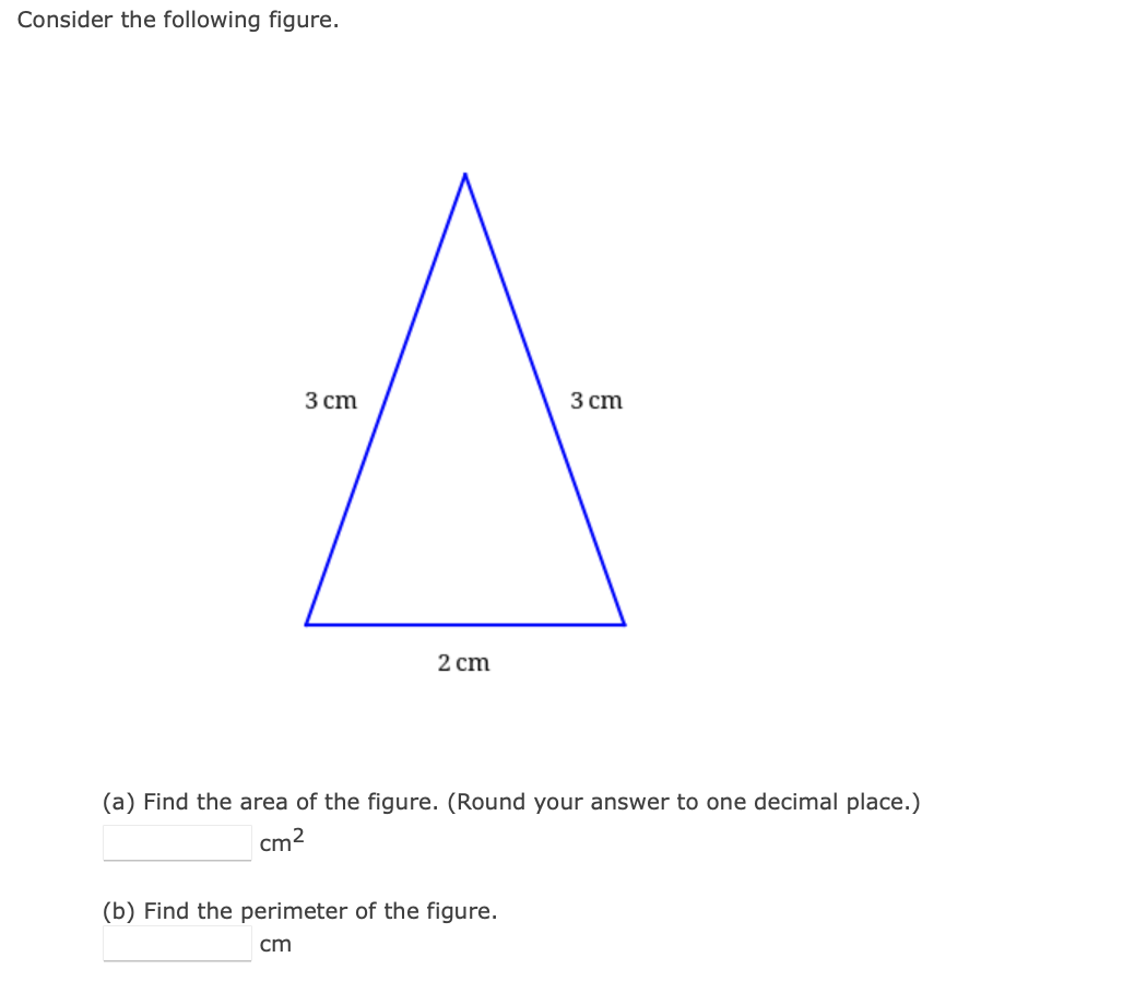 Solved Consider the following figure. 3 cm 3 cm 2 cm (a) | Chegg.com