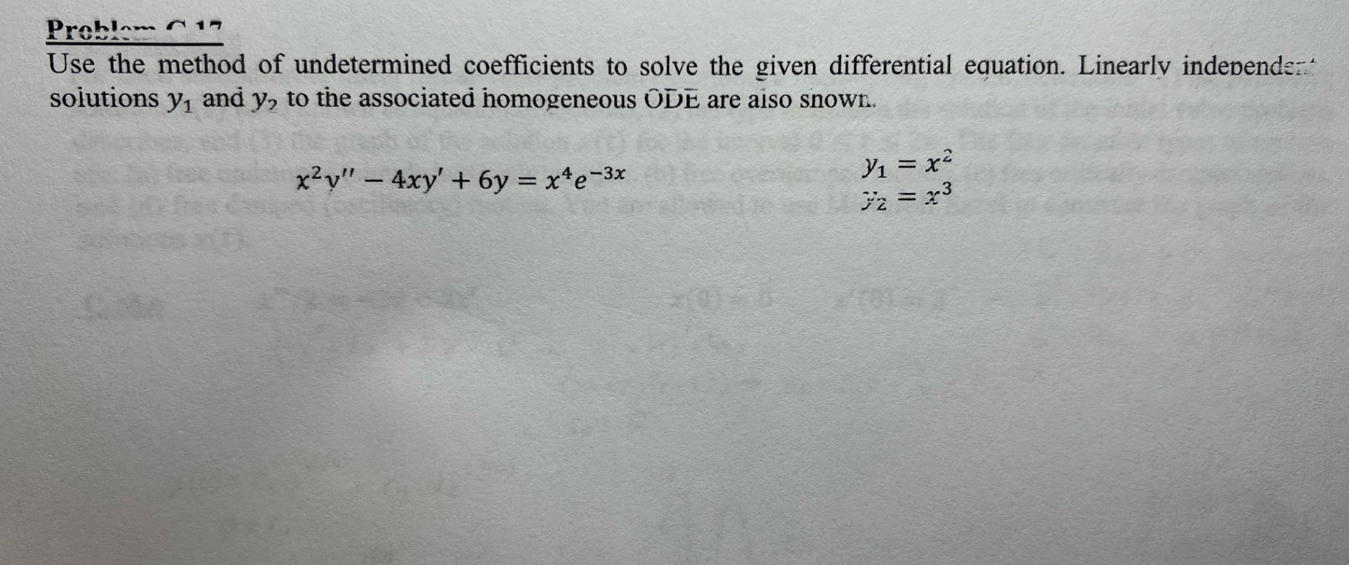 Solved Use the method of undetermined coefficients to solve | Chegg.com