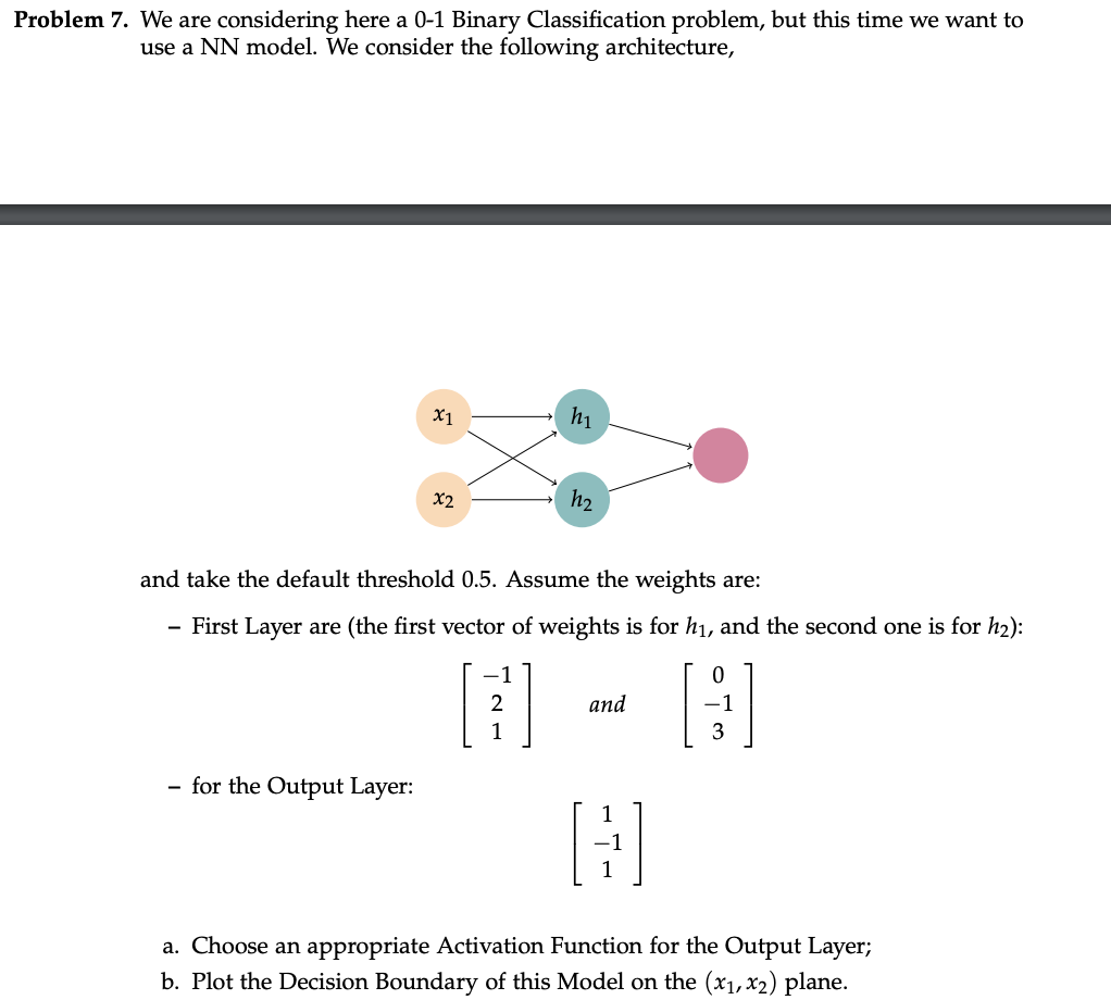 Solved Problem 7. We Are Considering Here A 0-1 Binary | Chegg.com