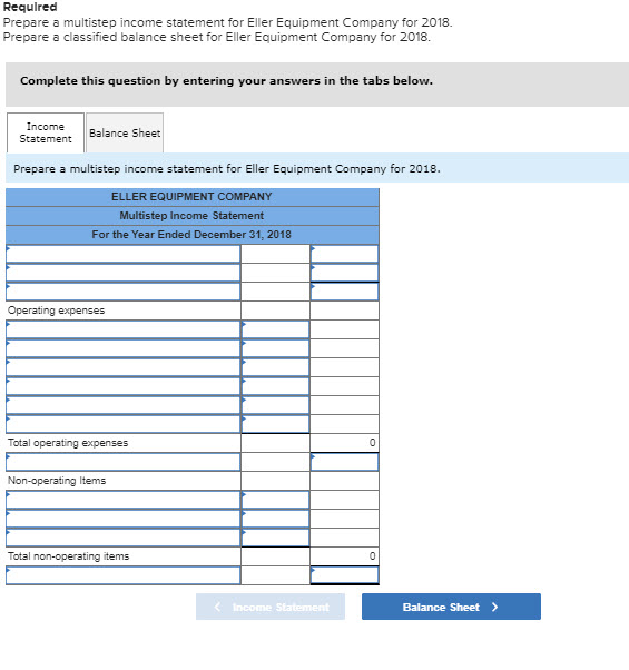 Solved Below information pertains to Eller Equipment Company