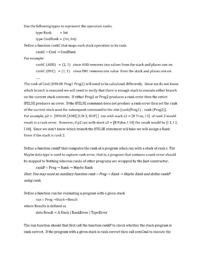 Solved CS 381 Homework 5 - Types You may work in groups of | Chegg.com