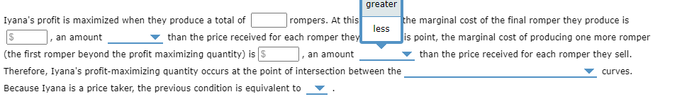 Solved Iyana's profit is maximized when they produce a total | Chegg.com