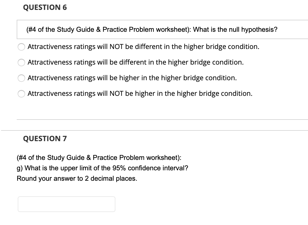Solved 4.) A classic experiment by Dutton & Aron (1974)