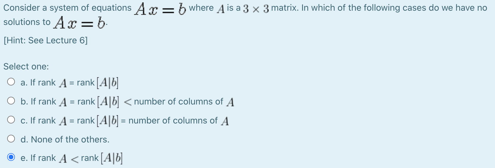 Solved Consider a system of equations Ax=b where A is a 3 x | Chegg.com