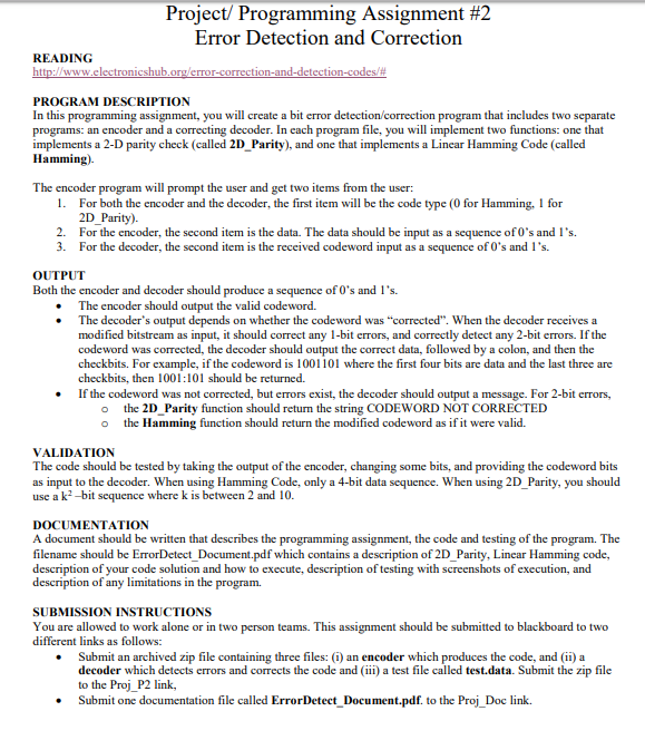 hamming code program