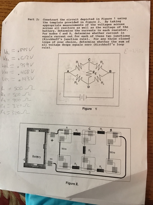 Solved Construct the circuit depicted in Figure 1 using the | Chegg.com