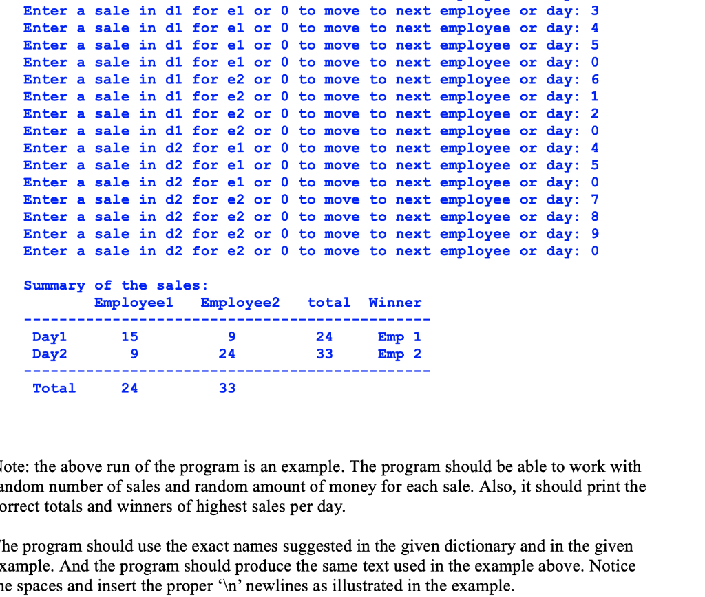 Solved Write a Python program that calculate and summarize | Chegg.com