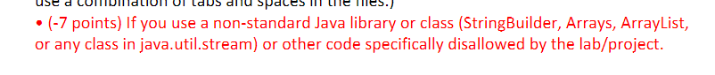 Solved Please do not use any non-standard Java library or | Chegg.com